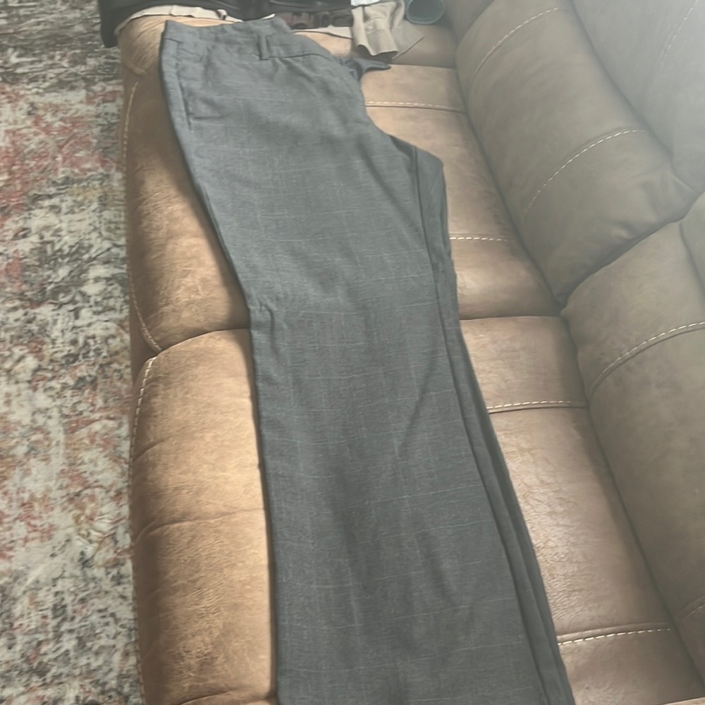 Gray slack with pinstripes